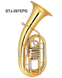 High-Grade Euphonium,Bb Key,Gold Brass Leadpipe,Cupronickel Tuning Pipe,285mm(Bell Diameter),15mm(Bore Size)